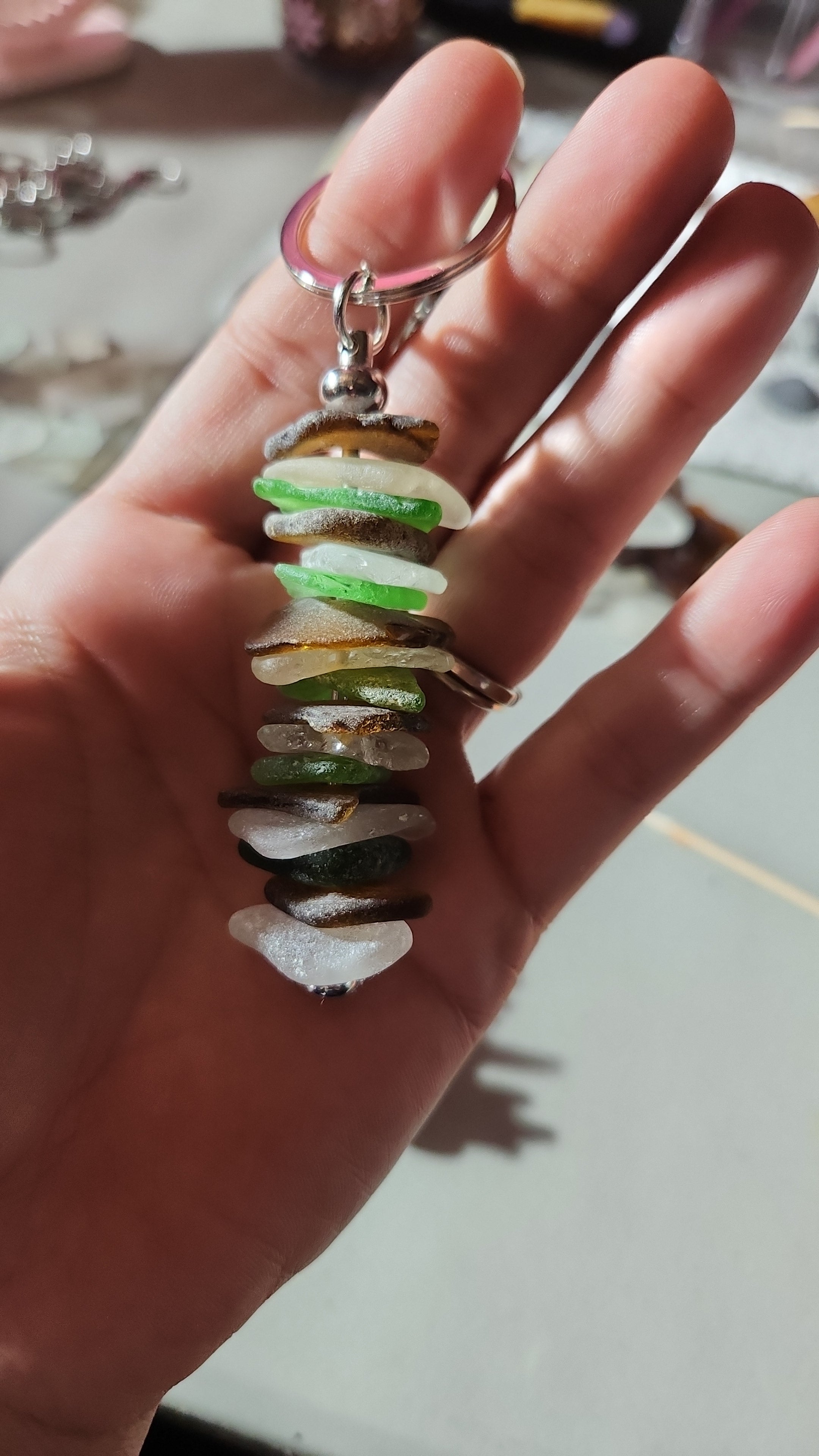 Seaglass keychain