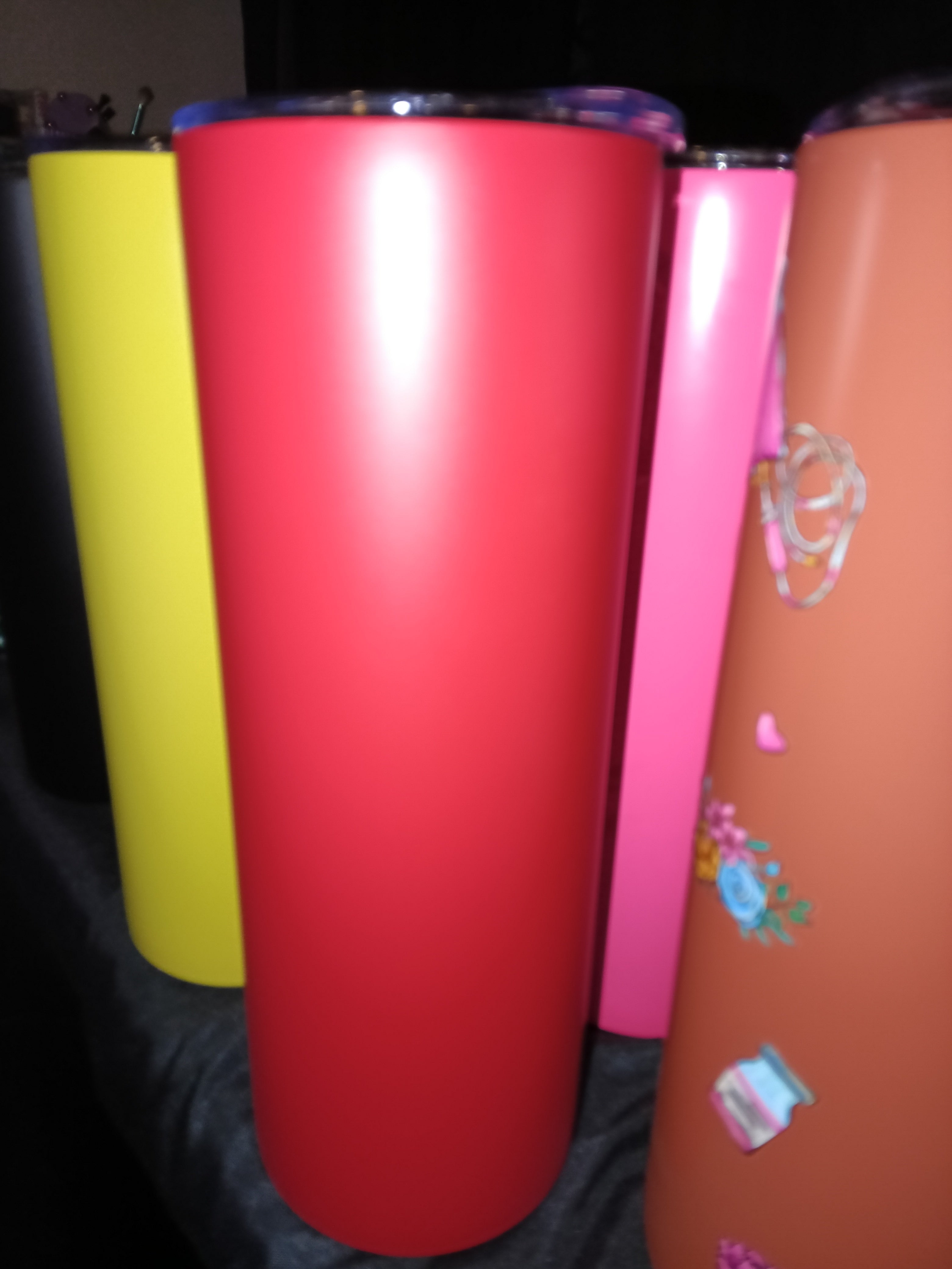 20 oz red stainless steel cup